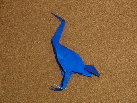 Daily Origami:  121 - Old School Origami - Standing Crane