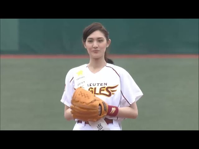 【始球式】札幌ドームに続き 朝比奈恵美さんがコボスタ宮城にも登場!! 2015/4/11 E-Bs