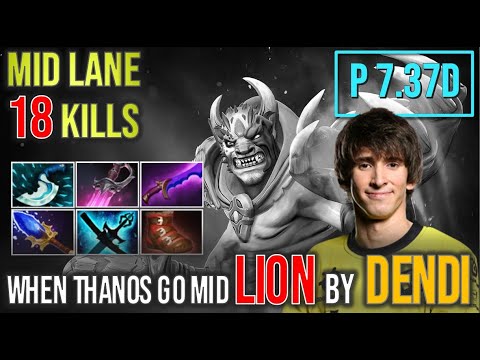 When Thanos go Mid Dendi Lion 18 Kills #dota2 #gameplay4k #patch737d #fullgame