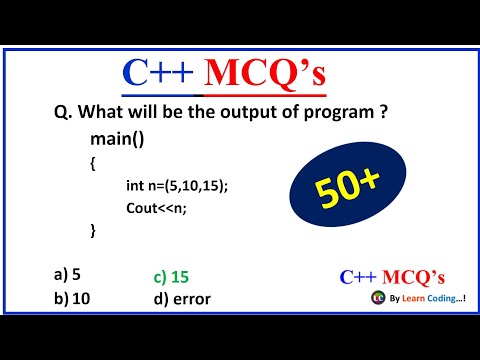 Part 6 C MCQ s | 50 MCQ s of C for interview | C mcq questions with answers | Learn Coding