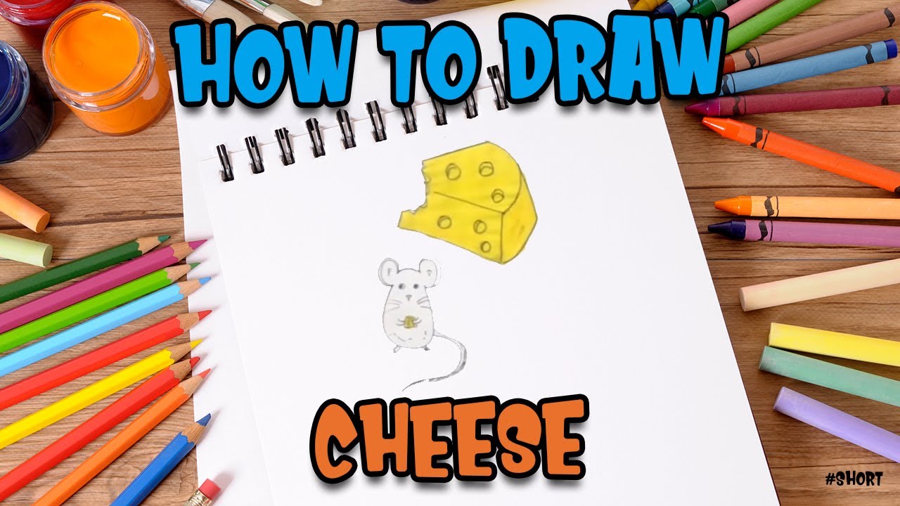 How to Draw easy Cheese, step by step for Kids #shorts