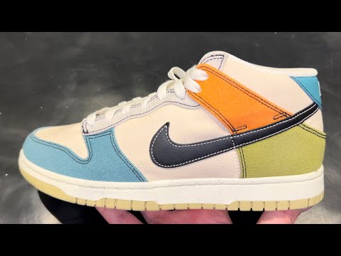 Nike Dunk Mid Pale Ivory Multicolor Shoes