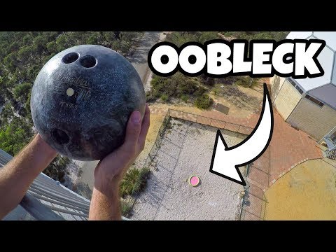 BOWLING BALL Vs. OOBLECK from 45m! Video