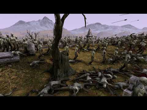 Elven Huntress vs ZOMBIES-Ultimate Epic Battle Simulator!