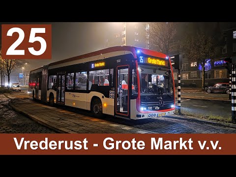 HTM lijn 25: Vrederust - Grote Markt v.v. | Omleiding | HTM 1502 | 2025