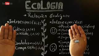 Relações ecológicas - Harmônicas e Desarmônicas - Intraespecífica e Interespecífica | ECOLOGIA
