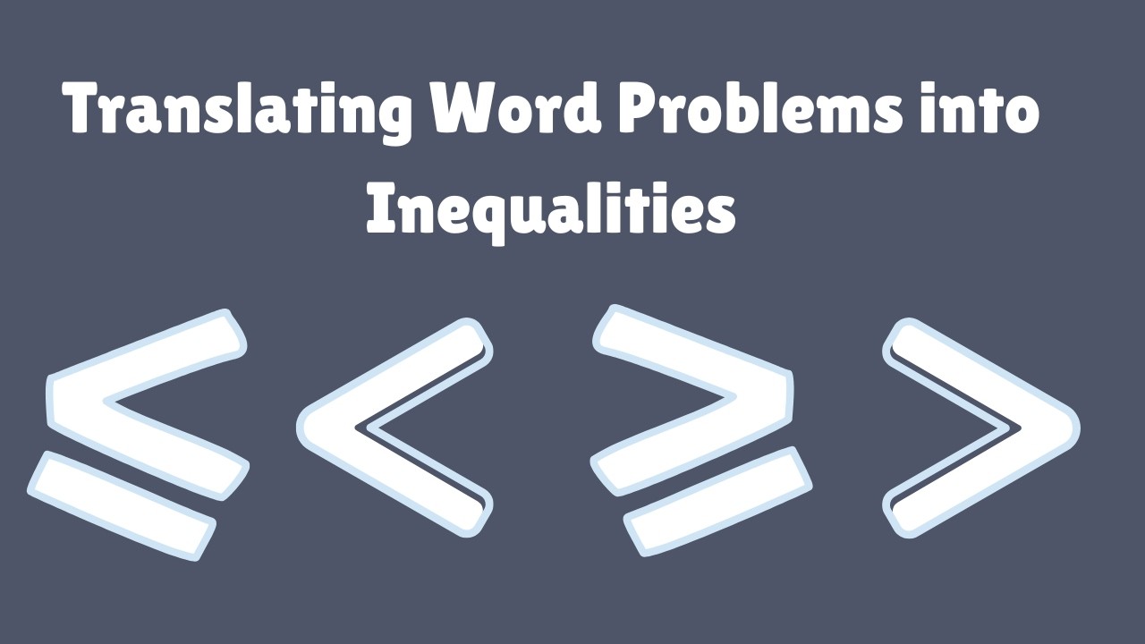 Solving Inequalities-Word Problems- Math