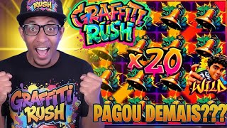 O MELHOR SLOT DA PG? 😱 Graffiti Rush Pagou PESADO!