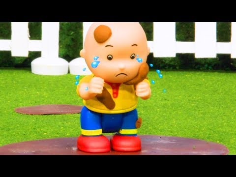 🌈 Caillou gets muddy 🌈  Funny Animated Kids show | Caillou Stop Motion