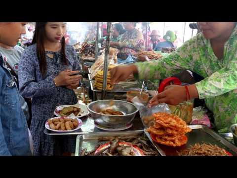 Asian Street Food, Street Food Tour At Oudong Resort Part 3, Popular Country Foods