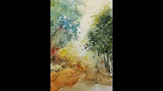 Watch This Dreamy Forest Landscape Come to Life in Watercolor!