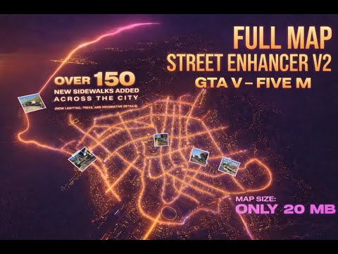 [Full Map]Downtown Roads | Street Enhancer v2 | LEGION SQUARE [GTA 5 Fivem Maps]