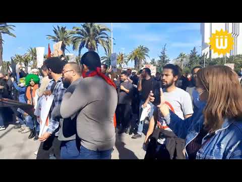 شارع الحبيب بورقيبة مسيرة للمطالبة بإطلاق سراح الموقوفين