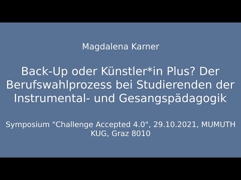 Back-Up oder Künstler*in Plus? Der Berufswahlprozess bei Studierenden der IGP
