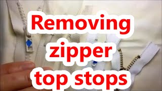 Zipper Top Stop - How to Remove to Replace Zipper Sliders, Install Zipper Top Stops or Other Repair