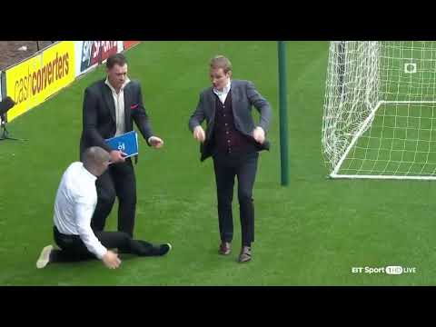Tackle of the season. Chris Sutton wiped out by a slide tackle