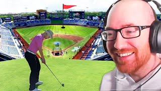 Playing Golf Inside a BASEBALL STADIUM | PGA Tour 2k21 | OpTicBigTymeR
