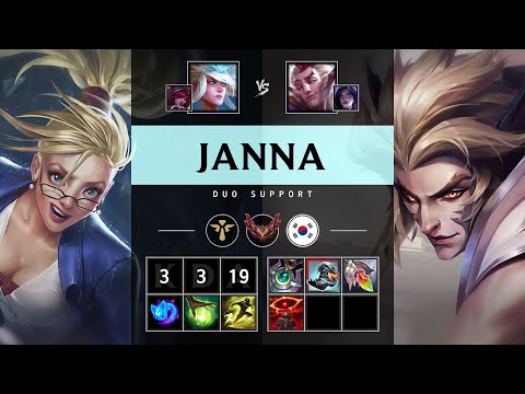 Janna Support vs Rakan - KR Grandmaster Patch 25.21