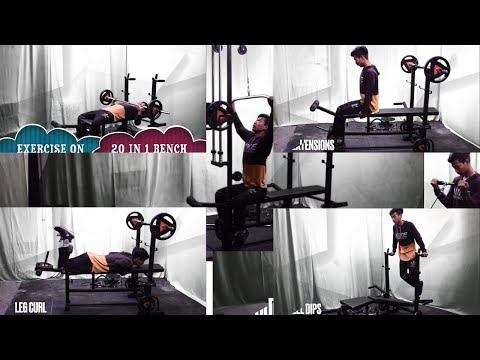 ✅Hashtag Fitness gym bench press, pulldown || ALL IN ONE