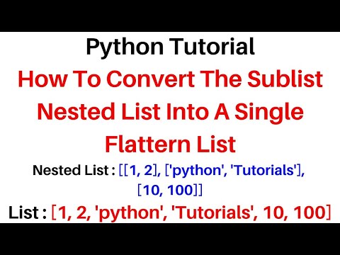 How To Convert Nested List Into Single List In Python Python List Tutorial