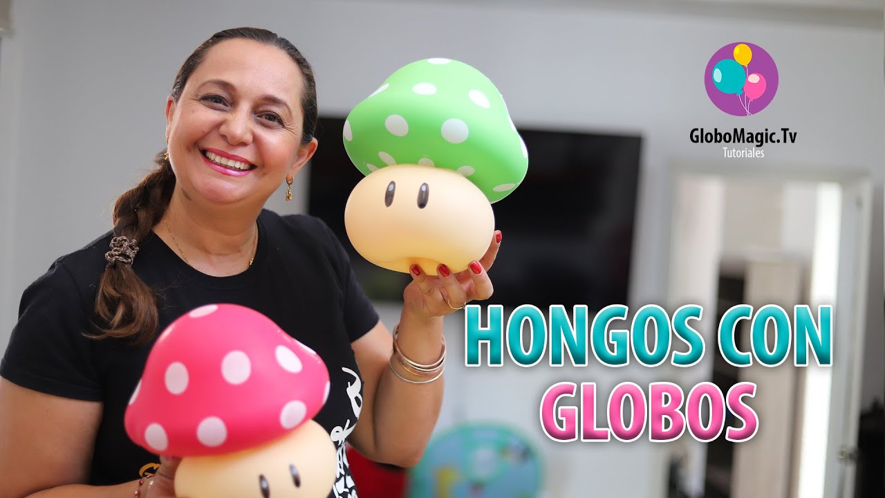 HONGOS DE MARIO BROS CON GLOBOS 🎈🍄 DECORA TU FIESTA TEMÁTICA