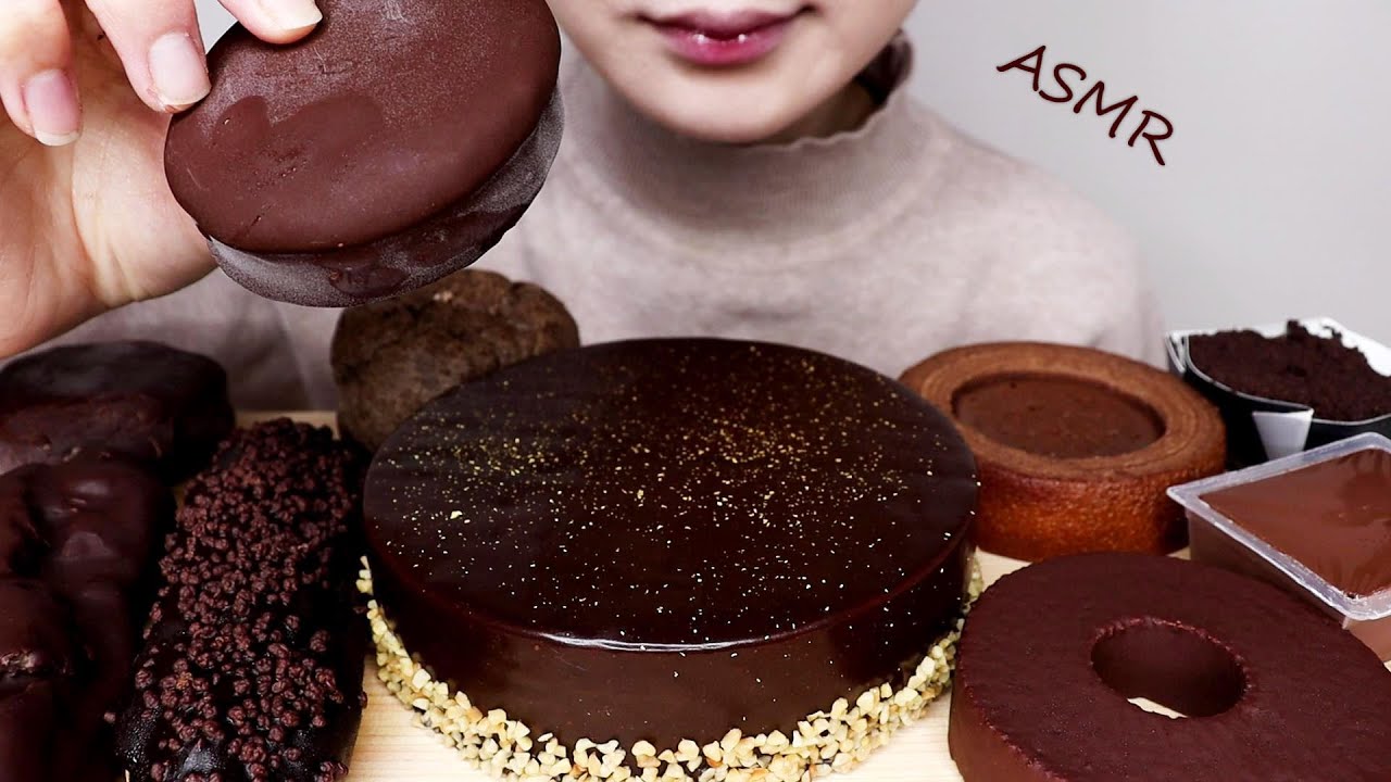 CHOCOLATE DESERT चॉकलेट मिठाई केक CAKE ICE CREAM ASMR