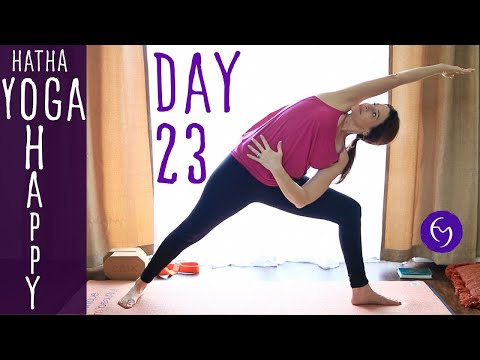 30 Minute Hatha Yoga Happiness: Get Creative! Day 23 | Fightmaster Yoga Videos thumbnail