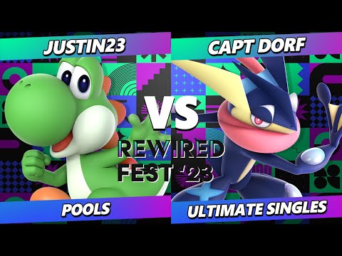 ReWired Fest 2023 - Justin23 (Yoshi) Vs. Capt. Dorf (Pac-Man, Greninja) Smash Ultimate - SSBU