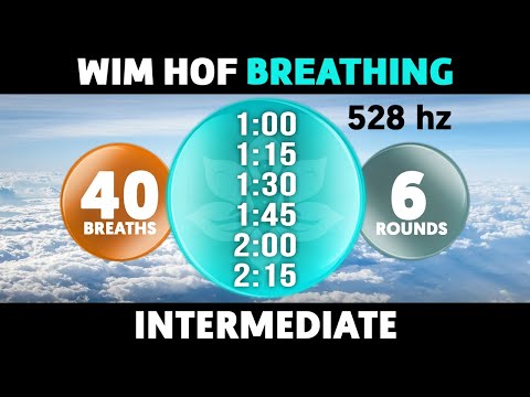 Intermediate Wim Hof Guided Breathing | 6 Rounds - 40 Breaths | 528hz #SatoriFlow #WimHofBreathing