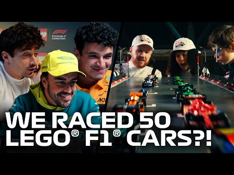 LEGO® F1® ‘Build the Thrill’ Race | LEGO Cars Race on GIANT Track 🏎️