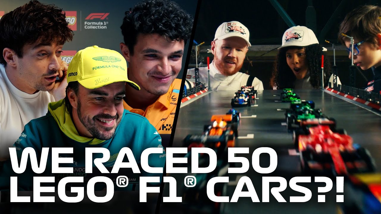 LEGO® F1® ‘Build the Thrill’ Race | LEGO Cars Race on GIANT Track 🏎️