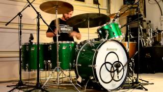Led Zeppelin - Four Sticks (Multi-Cam Drum Cover) w/o Music - Vintage Ludwig Green Sparkle Drum Kit