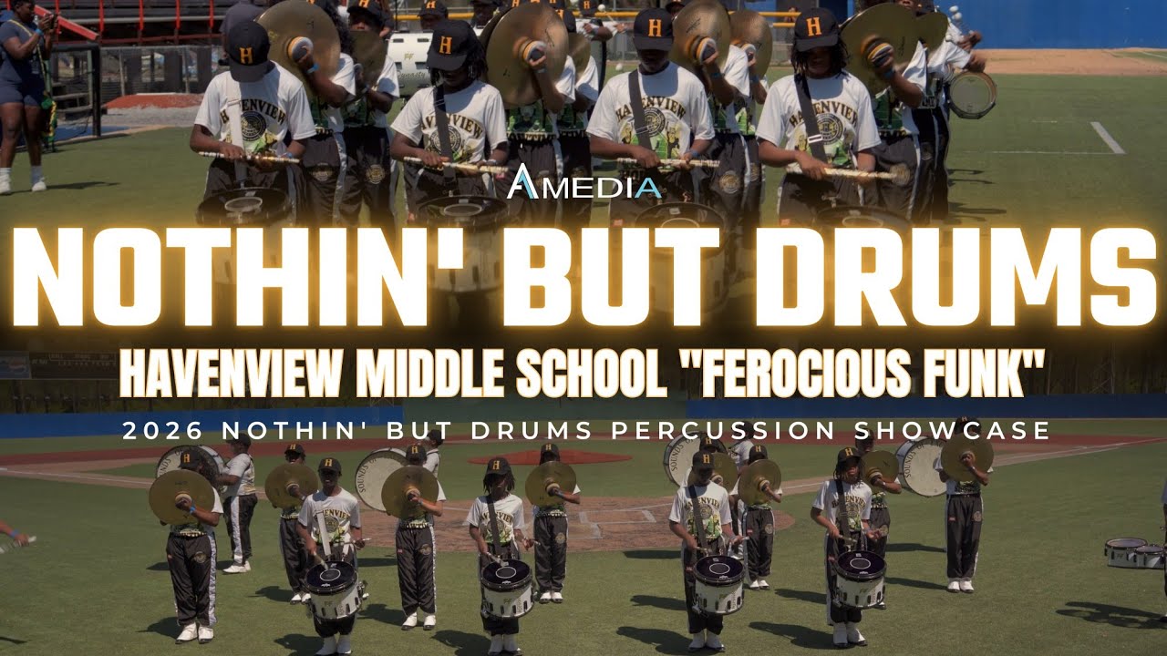 Havenview Middle School "Ferocious Funk" Drumline | 2026 Nothin' But Drums Showcase | 4K 🔥🎥🎬‼️