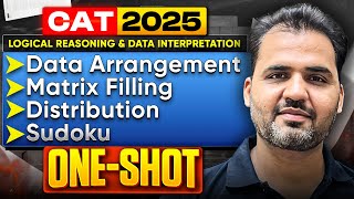 CAT 2025 DILR One-Shot ✅ Data Arrangement, Matrix Filling, Distribution & Sudoku