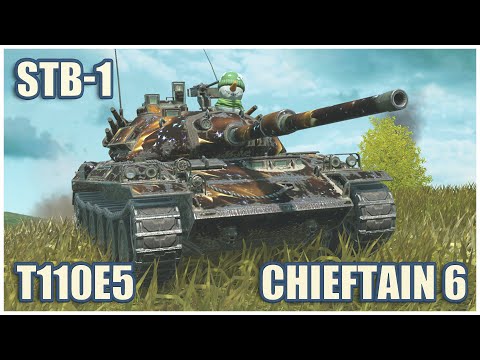 STB-1, Chieftain Mk. 6 & T110E5 • WoT Blitz Gameplay