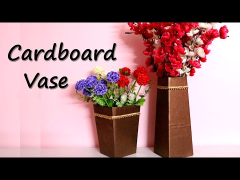 How to make a VASE from waste cardboard Video