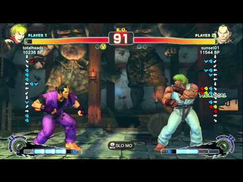 sunset01 [Dan] vs totalheads [Ken] SSF4 Japanese Online Ranked Matches - TRUE-HD