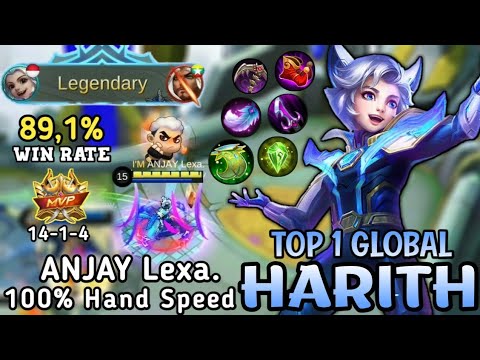 100% Hand Speed!! Harith Top 1 Global - Harith Best Build 2020 - MLBB