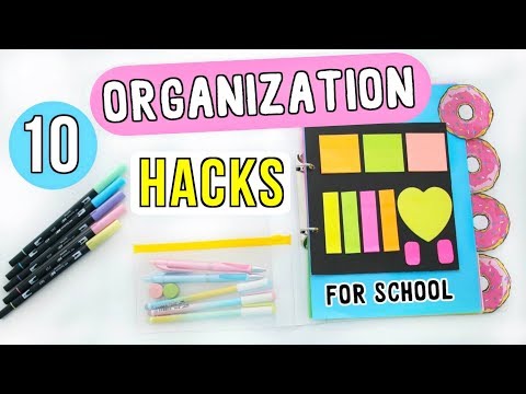 10 Organization Hacks + DIYs For Back to School 2018! | Ellen Kelley Video