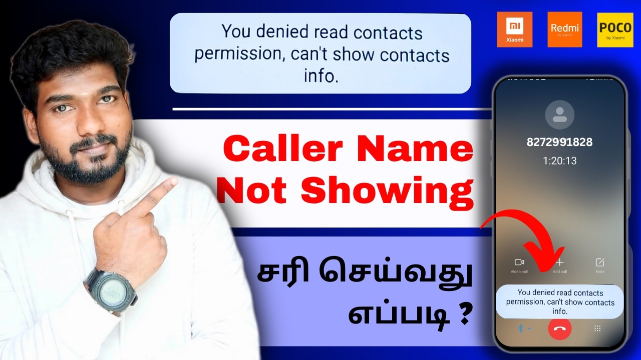 Caller Name Not Showing Solution tamil / You denied read contacts permission tamil / Redmi  / Poco