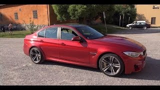 [4k] F80 BMW M3 Sedan 2014 in everyday traffic through Stockholm and GRIP problems