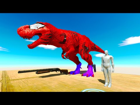 SPIDERMAN T-REX + FPS AVATAR RESCUE MISSION DEATH RUN - Animal Revolt Battle Simulator