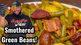How to make Smothered Green Beans | Recipes By Alden B