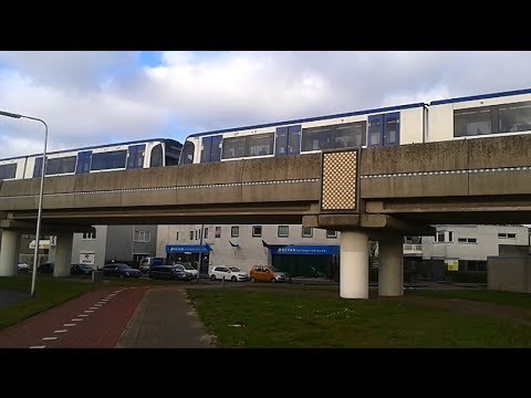 RET Metro 2*Type RSG3 op Lijn D - Nabij Oude Maastunnel richting Rotterdam Centraal