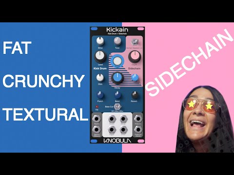 Knobula KICKAIN // A Fat and Crunchy Stereo KICK MODULE with SIDECHAIN for Eurorack