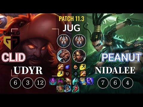 GEN Clid Udyr vs Peanut Nidalee Jungle - KR Patch 11.3