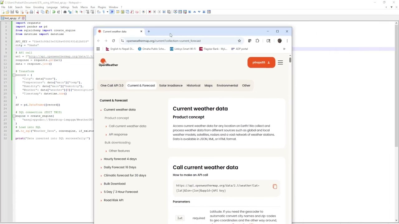 Python ETL Project: API Data to SQL Server Step by Step