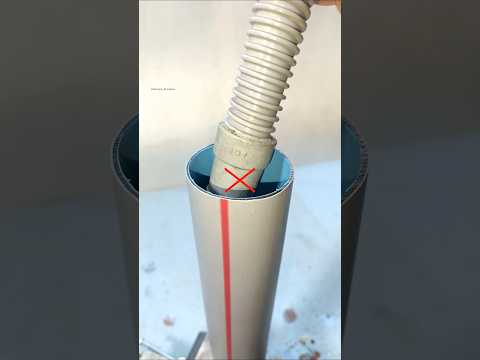 Remember this plumbing trick! How to connect a washing machine hose to a large sewer pipe #diy #tips