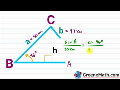 Law of Sines Ambiguous Case (SSA) Practice Test Full Solutions