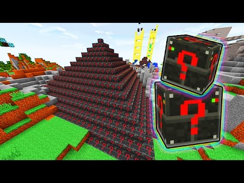 LUCKY ELECTRIC BLOCKS PYRAMID MOD CHALLENGE - MINECRAFT MODDED MINI-GAME!